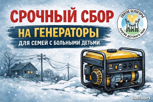 СРОЧНЫЙ СБОР НА ГЕНЕРАТОРЫ ДЛЯ СЕМЕЙ С БОЛЬНЫМИ ДЕТЬМИ (Белгородская область)